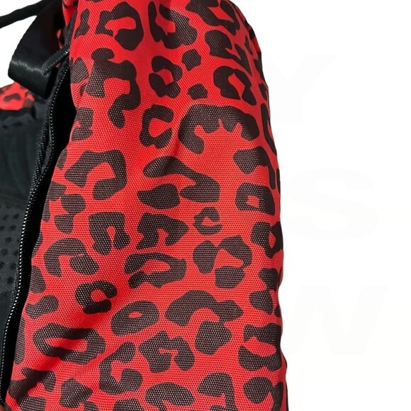 Sprayground Red Leopard Lips Backpack Limited Edition Gold Fangs Full size Clean - Picture 6 of 9